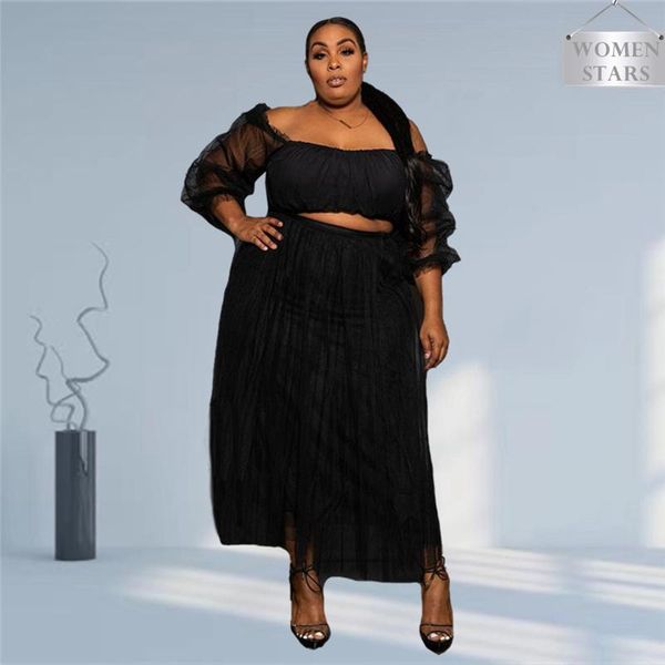 plus size tracksuits dress sets women clothing fashion streetwear loose mesh black skirt suit birthday outfits wholesale drop
plus size tracksuits dress sets women clothing fashion streetwear loose mesh black skirt suit birthday outfits wholesale drop