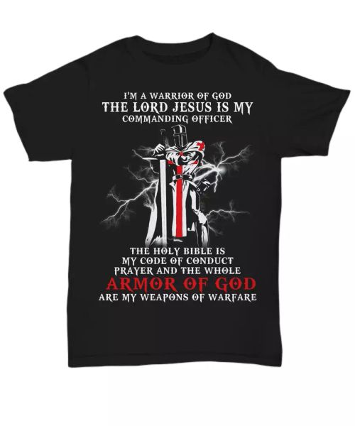 christian knight templar t-shirt warrior of god crusader prayer armor tee gifts, White;black
christian knight templar t-shirt warrior of god crusader prayer armor tee gifts, White;black