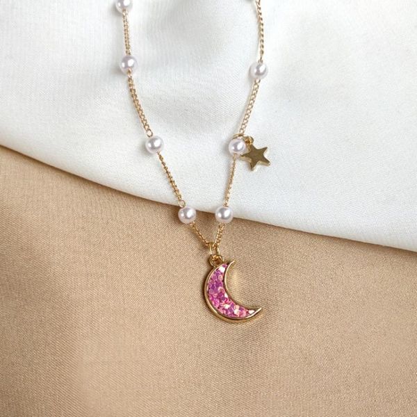 chains han edition fashionable individual creative design red moon shape pendant necklace female cute act the role ofing is tasted, Silver
chains han edition fashionable individual creative design red moon shape pendant necklace female cute act the role ofing is tasted, Silver