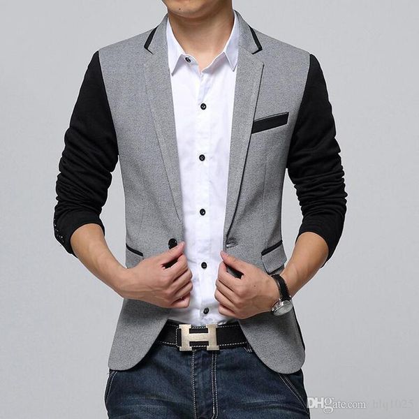 men's suits & blazers slim fit casual jacket cotton men blazer jacket single button gray mens suit male suite 74ba, White;black
men's suits & blazers slim fit casual jacket cotton men blazer jacket single button gray mens suit male suite 74ba, White;black