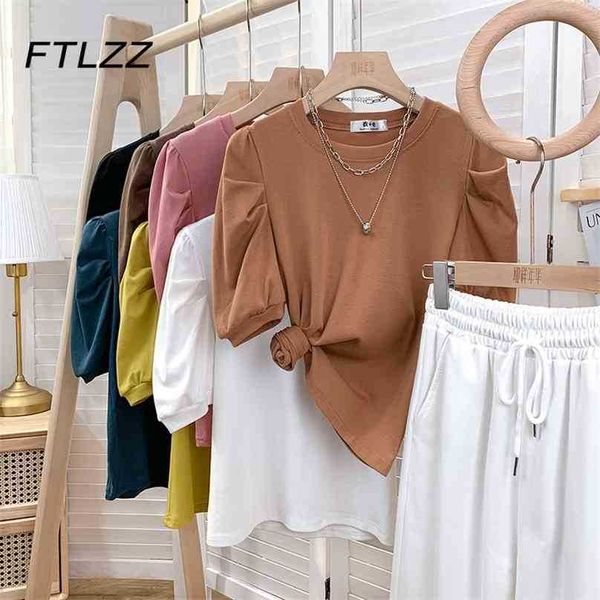 women vintage t shirts summer puff sleeve casual korean tee female woman streetwear 210525, White
women vintage t shirts summer puff sleeve casual korean tee female woman streetwear 210525, White