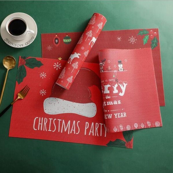 fyjafon 4/6pieces table mats pvc christmas mat red clipping placemats washable heat protection decorative & pads
fyjafon 4/6pieces table mats pvc christmas mat red clipping placemats washable heat protection decorative & pads