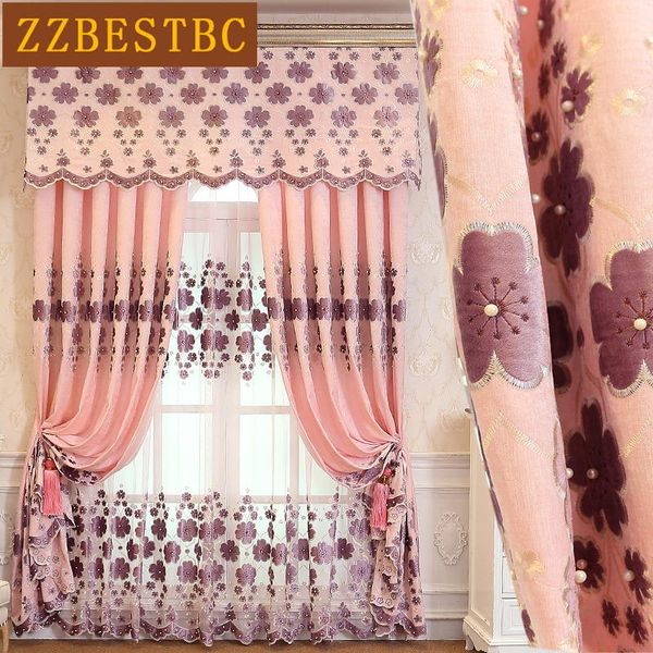 curtain & drapes european pink royal chenille laser embroidery blackout curtains for living room luxury voile bedroom
curtain & drapes european pink royal chenille laser embroidery blackout curtains for living room luxury voile bedroom