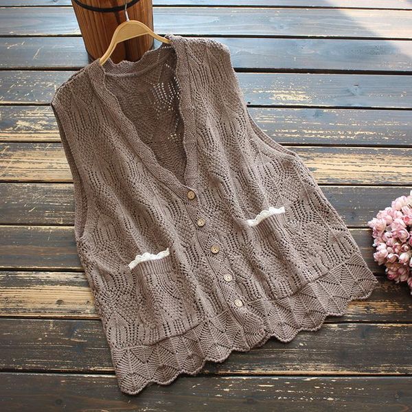 women's knits & tees women sweater 2021 spring autumn thin v-neck sleeveless solid color hollow out knit cardigan coat yoyikamomo, White
women's knits & tees women sweater 2021 spring autumn thin v-neck sleeveless solid color hollow out knit cardigan coat yoyikamomo, White