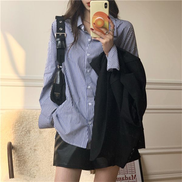 women's hoodies & sweatshirts striped blue hzirip oversize vintage loose style femme retro nice casual chic shirts streetwear women�, Black
women's hoodies & sweatshirts striped blue hzirip oversize vintage loose style femme retro nice casual chic shirts streetwear women�, Black