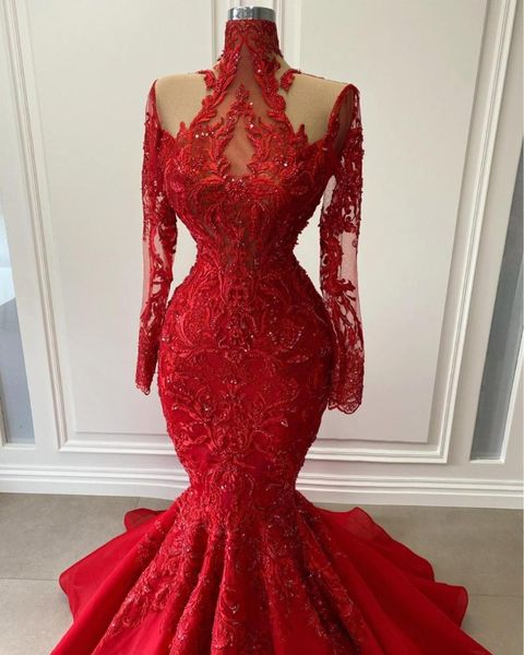 modest red lace mermaid evening dresses 2021 real image appliques beaded long prom gowns with full sleeves formal party dress, White;black
modest red lace mermaid evening dresses 2021 real image appliques beaded long prom gowns with full sleeves formal party dress, White;black
