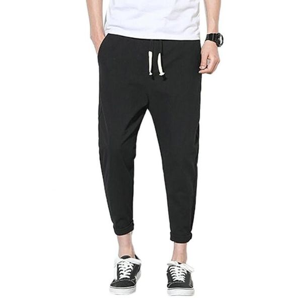 men's pants 2021 cotton joggers men solid harem casual color ankle tied pockets drawstring sports long trousers, Black
men's pants 2021 cotton joggers men solid harem casual color ankle tied pockets drawstring sports long trousers, Black
