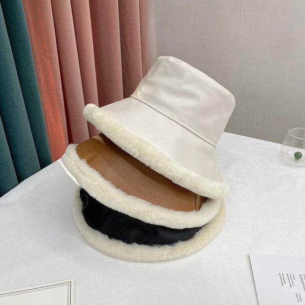 wide brim hats autumn winter pu leather bucket hat soft fuzzy plush warm panama caps for girl fashion white black outdoor casual fishman cap, Blue;gray
wide brim hats autumn winter pu leather bucket hat soft fuzzy plush warm panama caps for girl fashion white black outdoor casual fishman cap, Blue;gray