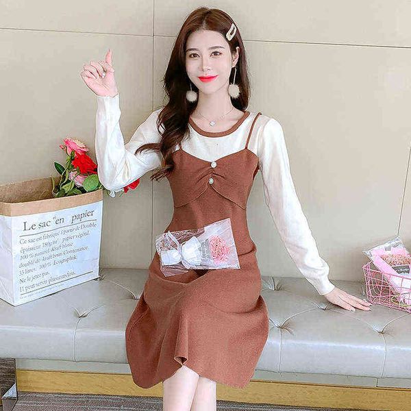 luxury dress autumn and winter 2022 korean version small frh dign fake 2-piece sweater knitted strap dresses, Black;gray
luxury dress autumn and winter 2022 korean version small frh dign fake 2-piece sweater knitted strap dresses, Black;gray