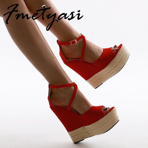 sandals wedge heel for woman slip-on straw rope weaving platform open toe buckle strap women shoes high heels roman non slip, Black
sandals wedge heel for woman slip-on straw rope weaving platform open toe buckle strap women shoes high heels roman non slip, Black