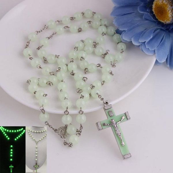 pendant necklaces ly glow in dark plastic rosary beads luminous noctilucent necklace catholicism religious jewelry party gift, Silver
pendant necklaces ly glow in dark plastic rosary beads luminous noctilucent necklace catholicism religious jewelry party gift, Silver