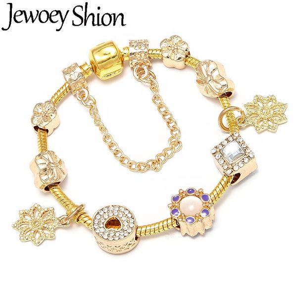 jewoey shion gold color crystal flower charm bracelets for women snake chain bracelet jewelry gift pulseras, Golden;silver
jewoey shion gold color crystal flower charm bracelets for women snake chain bracelet jewelry gift pulseras, Golden;silver