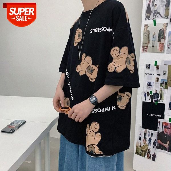 cute bear short-sleeved t-shirt male flow loose five-point sleeve boys middle-sleeved couples shirt #il5o, White;black
cute bear short-sleeved t-shirt male flow loose five-point sleeve boys middle-sleeved couples shirt #il5o, White;black