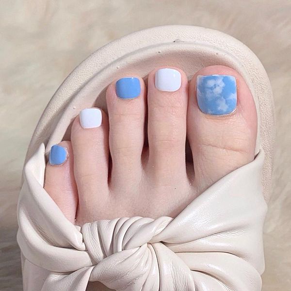 false nails 24pcs blue white toenail patch glue type removable short paragraph fashion manicure ne, Red;gold
false nails 24pcs blue white toenail patch glue type removable short paragraph fashion manicure ne, Red;gold