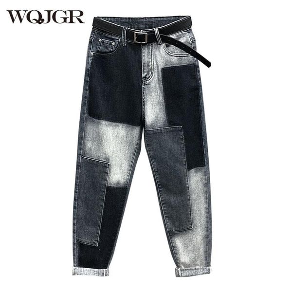 women's jeans wqjgr 2021 autumn and winter high waist women spliced harlan pants full length loose trousers, Blue
women's jeans wqjgr 2021 autumn and winter high waist women spliced harlan pants full length loose trousers, Blue