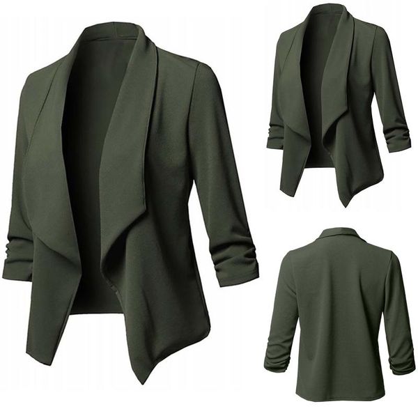 women's jackets women fashion solid open front cardigan outwear casual plus size long sleeve short coat veste femme casaco feminino, Black;brown
women's jackets women fashion solid open front cardigan outwear casual plus size long sleeve short coat veste femme casaco feminino, Black;brown