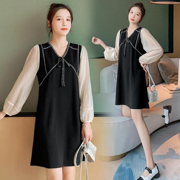 maternity dresses 1998# clothes spring autumn long sleeve false two-piece stylish dress for pregnant women mom, White
maternity dresses 1998# clothes spring autumn long sleeve false two-piece stylish dress for pregnant women mom, White