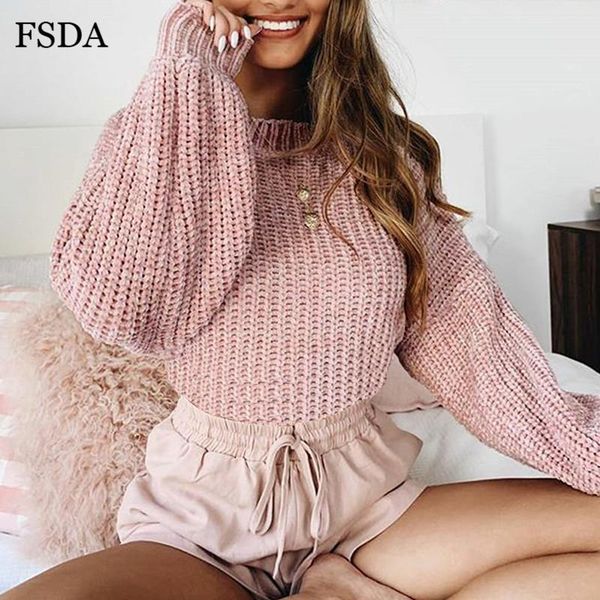 women's sweaters fsda pink short loose sweater women black white long lantern sleeve pullover o neck casual sweet cute office knit crop, White;black
women's sweaters fsda pink short loose sweater women black white long lantern sleeve pullover o neck casual sweet cute office knit crop, White;black