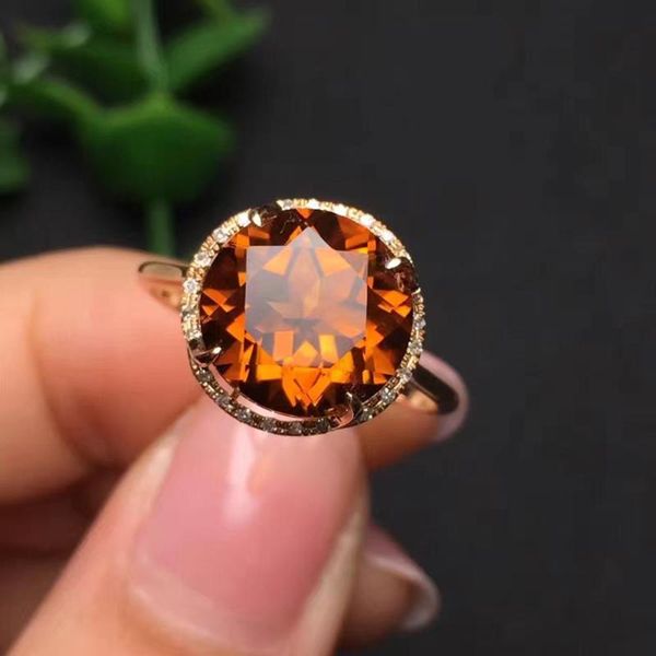 cluster rings citrine ring 18k gold au750 round shape 10mm natural gemstones for female anniversary gift fine, Golden;silver
cluster rings citrine ring 18k gold au750 round shape 10mm natural gemstones for female anniversary gift fine, Golden;silver