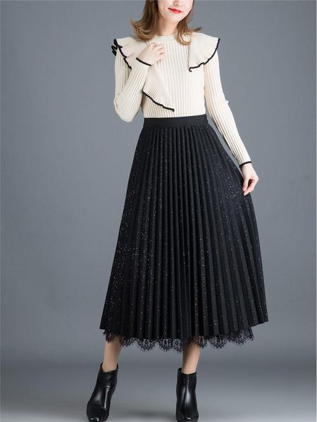 skirts sequins reversible skirt women's mid-length a-line all-match high-waist pleated autumn and winter gauze faldas y806, Black
skirts sequins reversible skirt women's mid-length a-line all-match high-waist pleated autumn and winter gauze faldas y806, Black