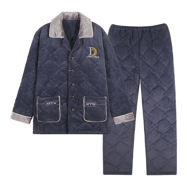 est men pajamas set winter home clothing 3 layer cotton pijama plus size l-3xl male pyjamas fashion pjs 211111, Black;brown
est men pajamas set winter home clothing 3 layer cotton pijama plus size l-3xl male pyjamas fashion pjs 211111, Black;brown