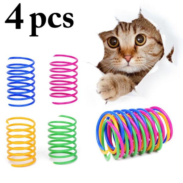 cat toys 4pcs colorful spring toy creative interactive pet play funny favor training for cats kitten 
cat toys 4pcs colorful spring toy creative interactive pet play funny favor training for cats kitten