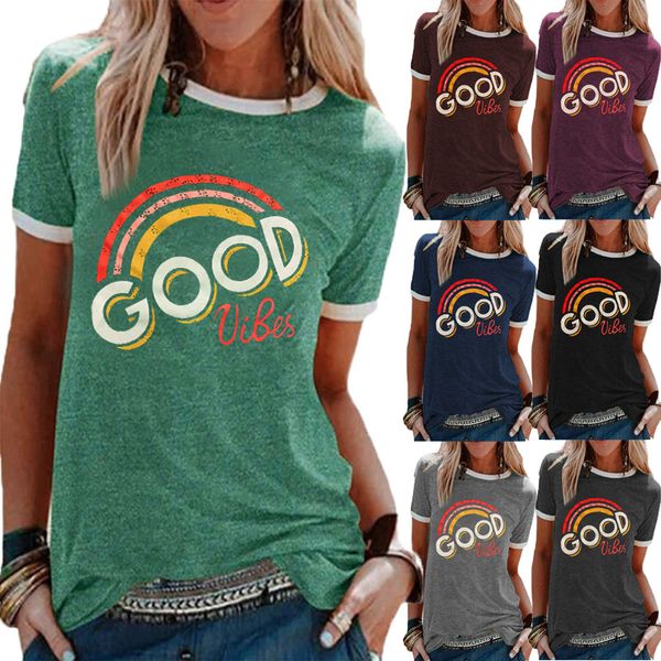 women tee summer tshirt letter print breathable fashion round neck casual tee womens clothing, White
women tee summer tshirt letter print breathable fashion round neck casual tee womens clothing, White