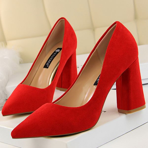 bigtree shoes thick heel woman pumps suede women heels office shoes pointed toe high heels wedding shoes female heel l003, Black
bigtree shoes thick heel woman pumps suede women heels office shoes pointed toe high heels wedding shoes female heel l003, Black