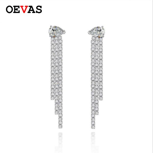 oevas sterling sparkling 100% 925 silver 7*10mm high carbon diamond long tassel earrings for women party birthday jewelry, Golden;silver
oevas sterling sparkling 100% 925 silver 7*10mm high carbon diamond long tassel earrings for women party birthday jewelry, Golden;silver