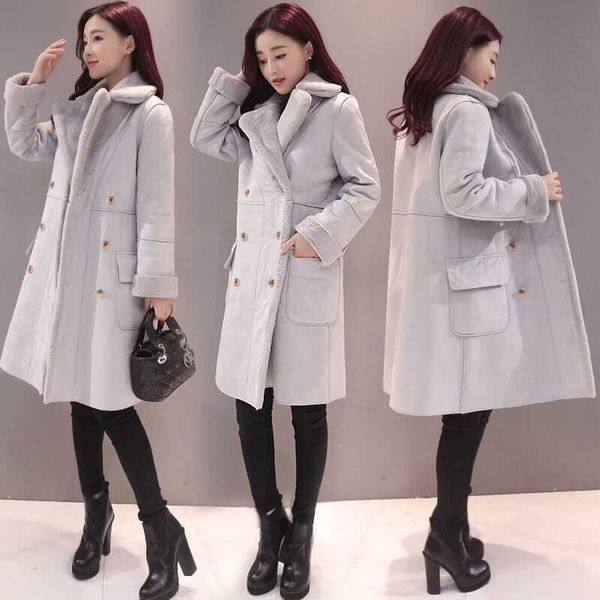 women's wool & blends 2021 winter warm coat female solid lapel fur lining jacket thicken long outwear women overcoat, Black
women's wool & blends 2021 winter warm coat female solid lapel fur lining jacket thicken long outwear women overcoat, Black