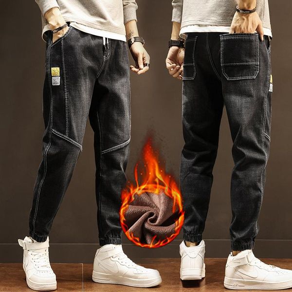 men's jeans winter keep warm hip hop casual male joggers trousers fashion streetwear pencil pants pockets cargo harem fleece 3 clors, Blue
men's jeans winter keep warm hip hop casual male joggers trousers fashion streetwear pencil pants pockets cargo harem fleece 3 clors, Blue