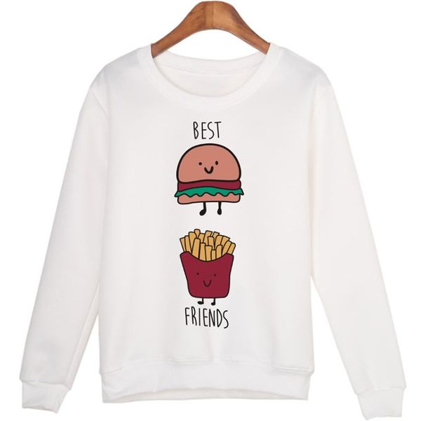 women's hoodies & sweatshirts friends printed harajuku white sudaderas mujer humburger pullovers wmh02, Black
women's hoodies & sweatshirts friends printed harajuku white sudaderas mujer humburger pullovers wmh02, Black
