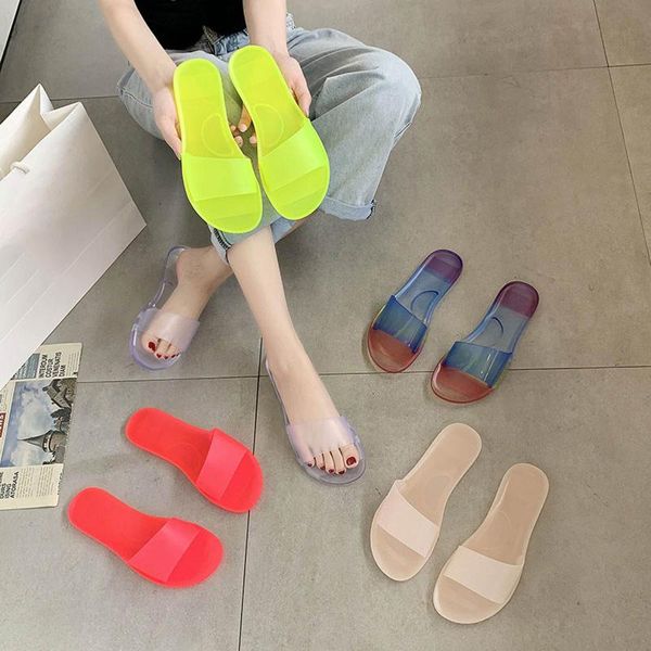slippers summer women indoor outdoor floor flat shoes casual women's sandals clear jelly flat-bottomed plastic drag beach, Black
slippers summer women indoor outdoor floor flat shoes casual women's sandals clear jelly flat-bottomed plastic drag beach, Black