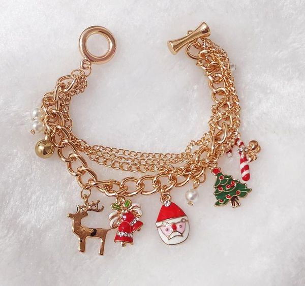 link, chain trendy pearl tassel bracelets for women crystal christams tree santa claus gift, Black
link, chain trendy pearl tassel bracelets for women crystal christams tree santa claus gift, Black