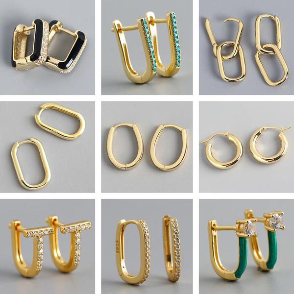 hoop & huggie ponykiss classic s925 sterling silver u letter zircon earrings for women party fine jewelry chic accessory gift, Golden;silver
hoop & huggie ponykiss classic s925 sterling silver u letter zircon earrings for women party fine jewelry chic accessory gift, Golden;silver