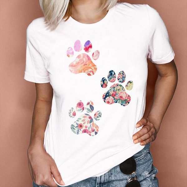 graphic floral dog paw women friends 90s fashion short sleeve summer spring lady clothes tees print female t shirt, White
graphic floral dog paw women friends 90s fashion short sleeve summer spring lady clothes tees print female t shirt, White