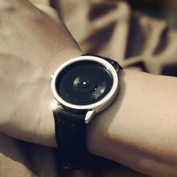 wristwatches 2021enmex creative stylish canvas design band wristwatch focal point special discs hands fashion men casual quartz watch, Slivery;brown
wristwatches 2021enmex creative stylish canvas design band wristwatch focal point special discs hands fashion men casual quartz watch, Slivery;brown