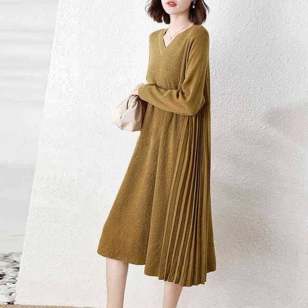 casual dresses 2022 autumn winter sweater fashionable elegant v-neck loose belly covering thin and long knitted, Black;gray
casual dresses 2022 autumn winter sweater fashionable elegant v-neck loose belly covering thin and long knitted, Black;gray