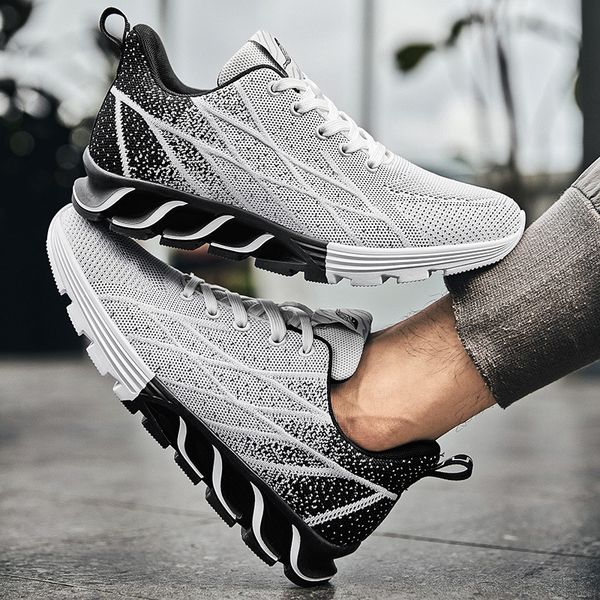 men breathable sneakers flying woven mesh non-slip blade shoes all-match casual shoes zapatillas hombre, Black
men breathable sneakers flying woven mesh non-slip blade shoes all-match casual shoes zapatillas hombre, Black