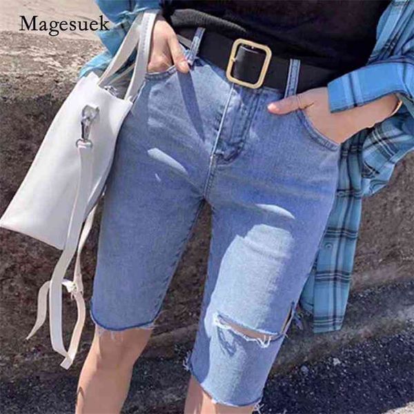 women ripped jeans for skinny lady knee length pants summer blue denim shorts streetwear elastic spodenki 10420 210518, White;black
women ripped jeans for skinny lady knee length pants summer blue denim shorts streetwear elastic spodenki 10420 210518, White;black