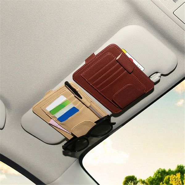 car organizer universal sun visor holder pu leather case storage bag for glasses card receipt pouch accessories
car organizer universal sun visor holder pu leather case storage bag for glasses card receipt pouch accessories