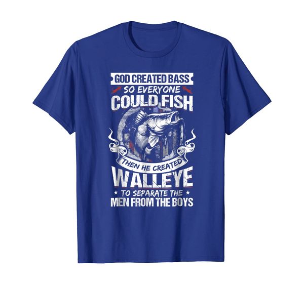 bass walleye fishing t-shirt separated the men from the boy, White;black
bass walleye fishing t-shirt separated the men from the boy, White;black