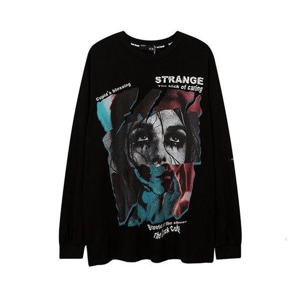 ins high street printed long sleeve pullover men's dark hip hop round neck thin sweater youth large length t, Black
ins high street printed long sleeve pullover men's dark hip hop round neck thin sweater youth large length t, Black