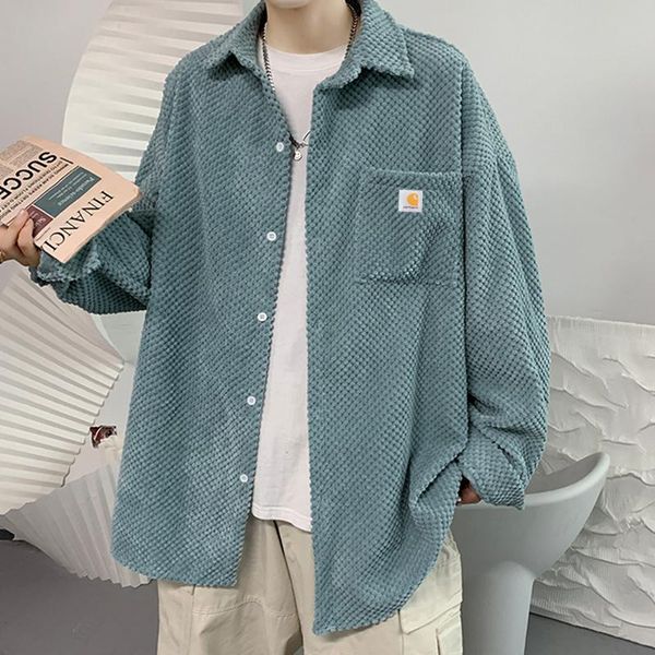 men's casual shirts corduroy twill shirt fall 2021 trend loose large size jacket brand clothing, White;black
men's casual shirts corduroy twill shirt fall 2021 trend loose large size jacket brand clothing, White;black
