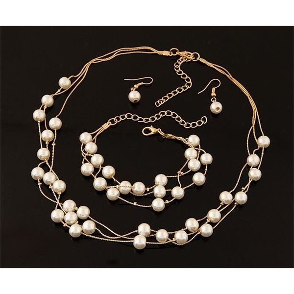 aaa designer jewelry jewelry fashion pearl necklace earrings bracelet jewelry set three piece accessories, Black
aaa designer jewelry jewelry fashion pearl necklace earrings bracelet jewelry set three piece accessories, Black