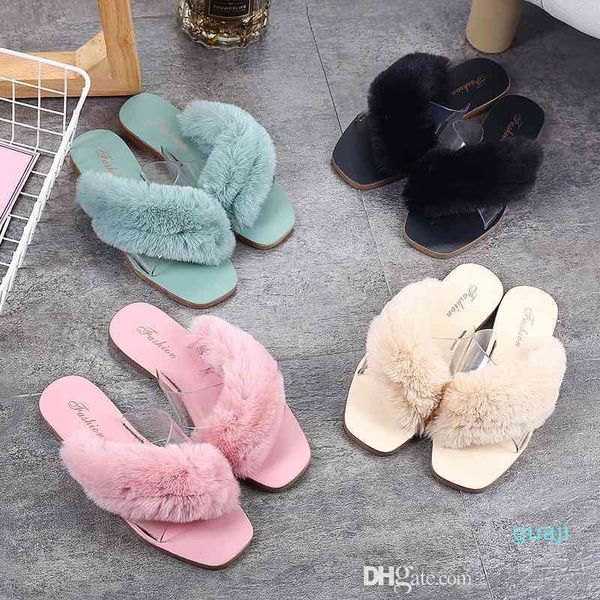 designer women plush slippers spring and autumn shoes leisure wear daily slides flat bottom cross plush sandals, Black
designer women plush slippers spring and autumn shoes leisure wear daily slides flat bottom cross plush sandals, Black