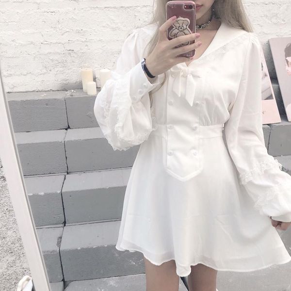 casual dresses japanese tens girls dress fantasy lace ruffled court white navy collar sailor womens summer tunics, Black;gray
casual dresses japanese tens girls dress fantasy lace ruffled court white navy collar sailor womens summer tunics, Black;gray