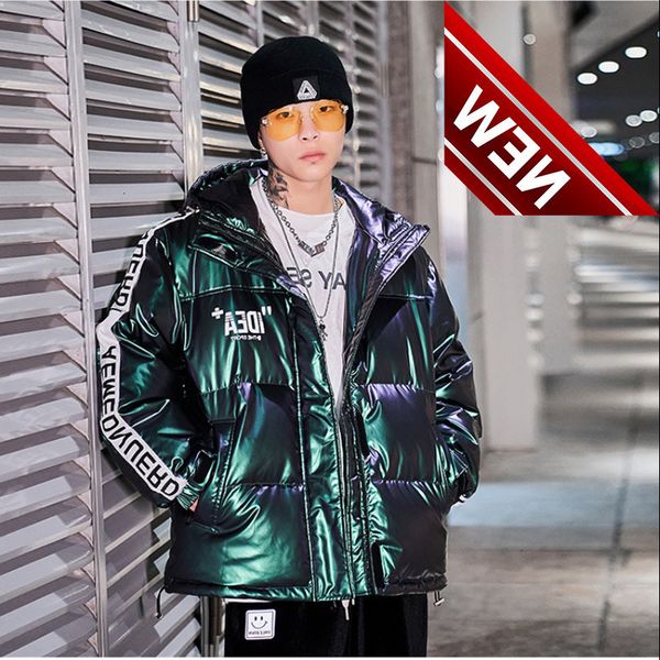 winter glossy men's down jacket 2021 new thick puffer harajuku men clothing oversized casual windproof parkas man s, Black
winter glossy men's down jacket 2021 new thick puffer harajuku men clothing oversized casual windproof parkas man s, Black