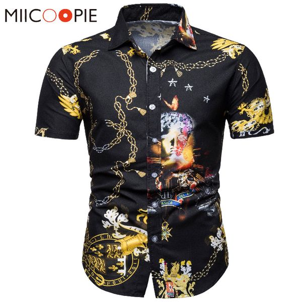 fashion mens shirts luxury printed casual floral social cool streetwear short sleeve hombre xxl, White;black
fashion mens shirts luxury printed casual floral social cool streetwear short sleeve hombre xxl, White;black