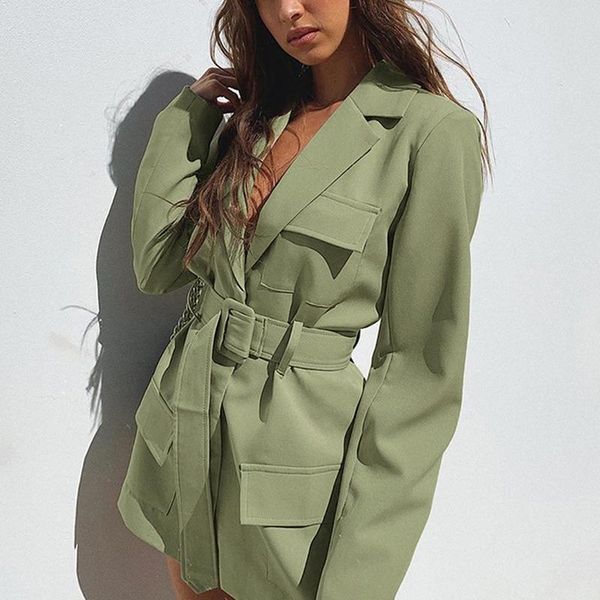 women's suits & blazers fashion solid colors blazer green streetwear sash elegant women 2021 autumn office lady double breasted, White;black
women's suits & blazers fashion solid colors blazer green streetwear sash elegant women 2021 autumn office lady double breasted, White;black